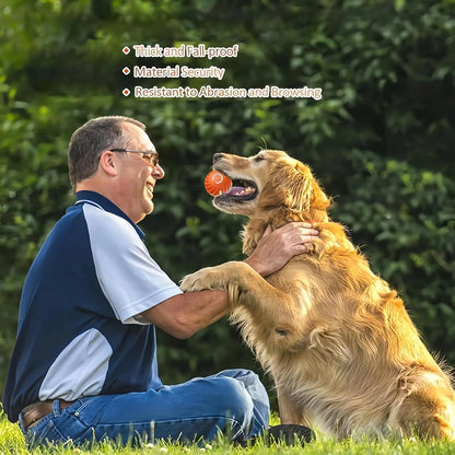 Fuzztik Interactive Dog Toy Ball - 2025 Upgrade, Durable TPR Material, USB Rechargeable Automatic Rolling & Vibrating Ball for All Dog Sizes, Anti-Biting High-Quality Design
