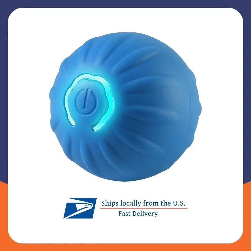Fuzztik Interactive Dog Toy Ball - 2025 Upgrade, Durable TPR Material, USB Rechargeable Automatic Rolling & Vibrating Ball for All Dog Sizes, Anti-Biting High-Quality Design