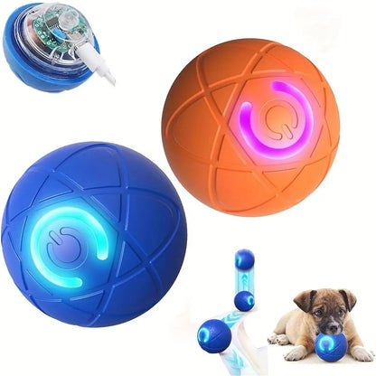 Fuzztik Interactive Dog Toy Ball - 2025 Upgrade, Durable TPR Material, USB Rechargeable Automatic Rolling & Vibrating Ball for All Dog Sizes, Anti-Biting High-Quality Design