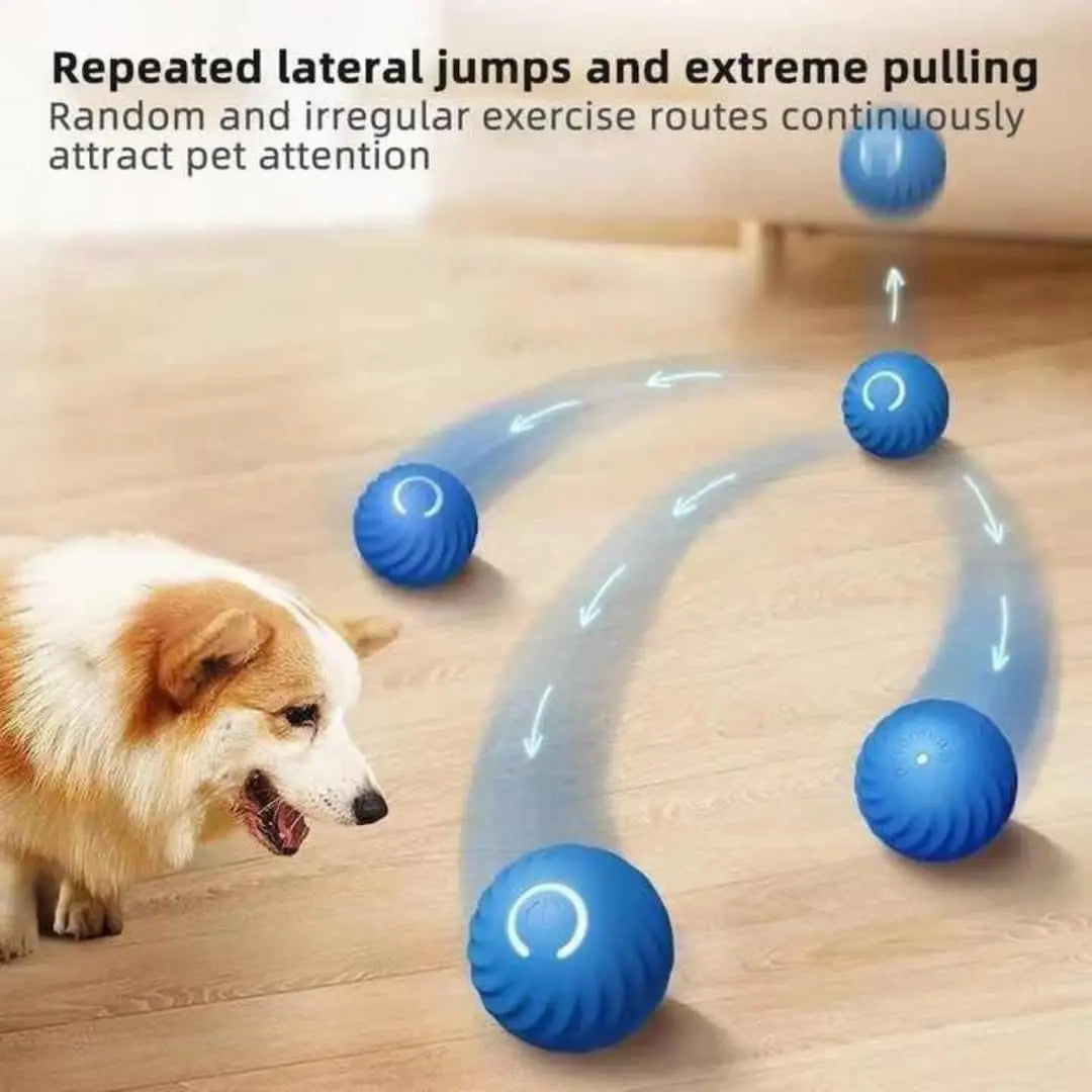 Fuzztik Interactive Dog Toy Ball - 2025 Upgrade, Durable TPR Material, USB Rechargeable Automatic Rolling & Vibrating Ball for All Dog Sizes, Anti-Biting High-Quality Design