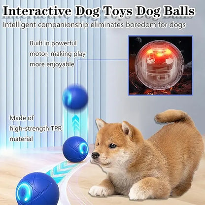 Fuzztik Interactive Dog Toy Ball - 2025 Upgrade, Durable TPR Material, USB Rechargeable Automatic Rolling & Vibrating Ball for All Dog Sizes, Anti-Biting High-Quality Design